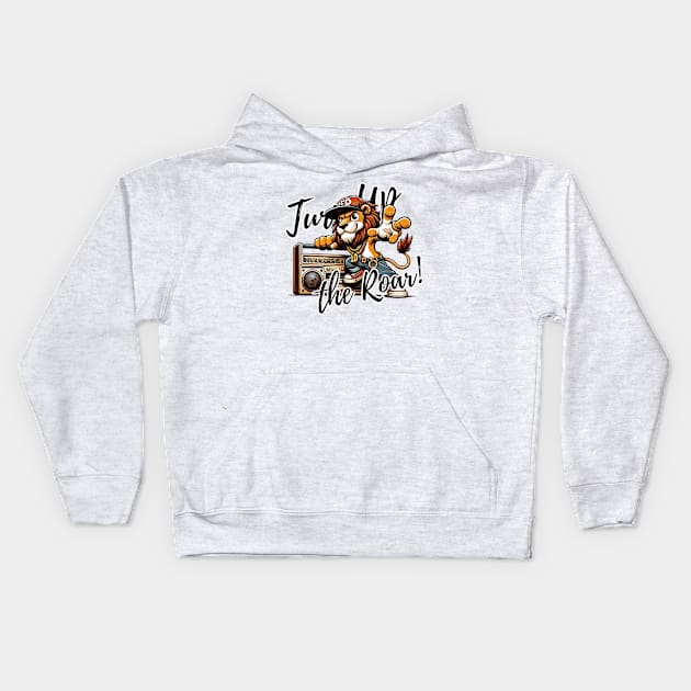 Urban Jungle Beats : Turn Up The Roar! Kids Hoodie by DrextorArtist